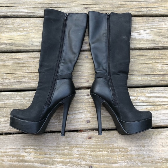 target black knee high boots